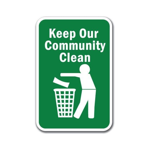Signmission 18 in Height, 0.12 in Width, Aluminum, 12" x 18", A-1218 Do Not Litter - KepComC A-1218 Do Not Litter - KepComC - main
